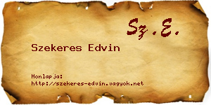 Szekeres Edvin névjegykártya